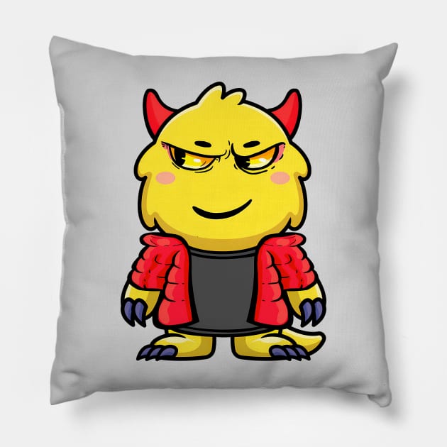 Baby Monster Yellow Fierce Pillow by Baby Monster CO