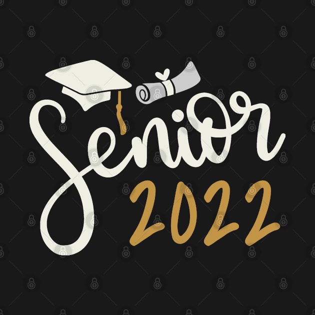 Senior 2022 with Grad Cap and Scroll by tropicalteesshop