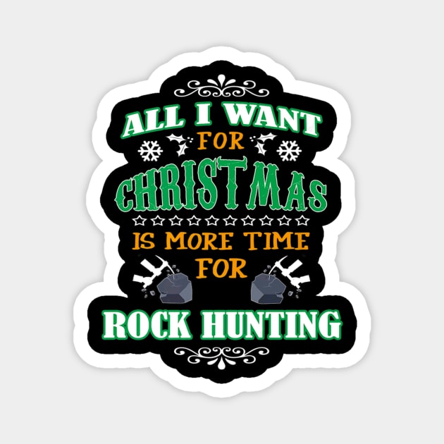 Geologist Rock Hunter Christmas Magnet by Baseball Gift