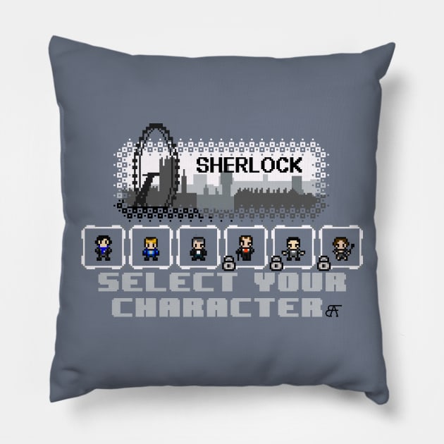 SHERLOCK SELECT SCREEN Pillow by MastaKong19