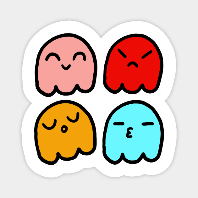 Pacman Ghosts Magnet by mayying