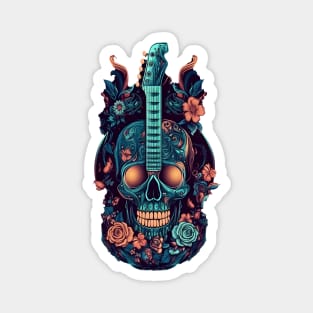 Skull Guitar Magnet