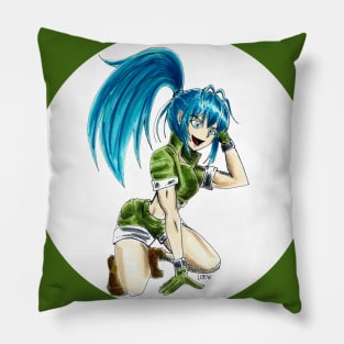leona the military leader in kof Pillow