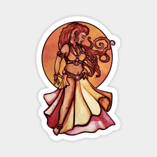 Autumn Moon Belly Dancer Goddess Magnet