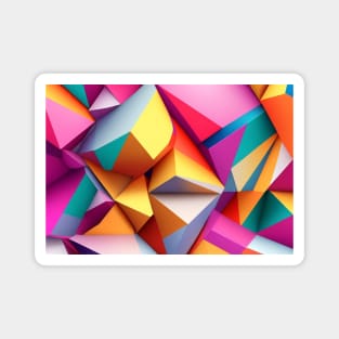 geometric colorful pattern Magnet