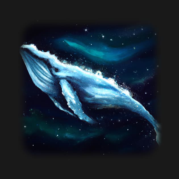 Whale floating in space by Perryfranken