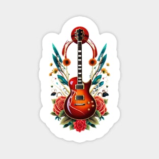 Electric guitar tattoo style 4 Magnet