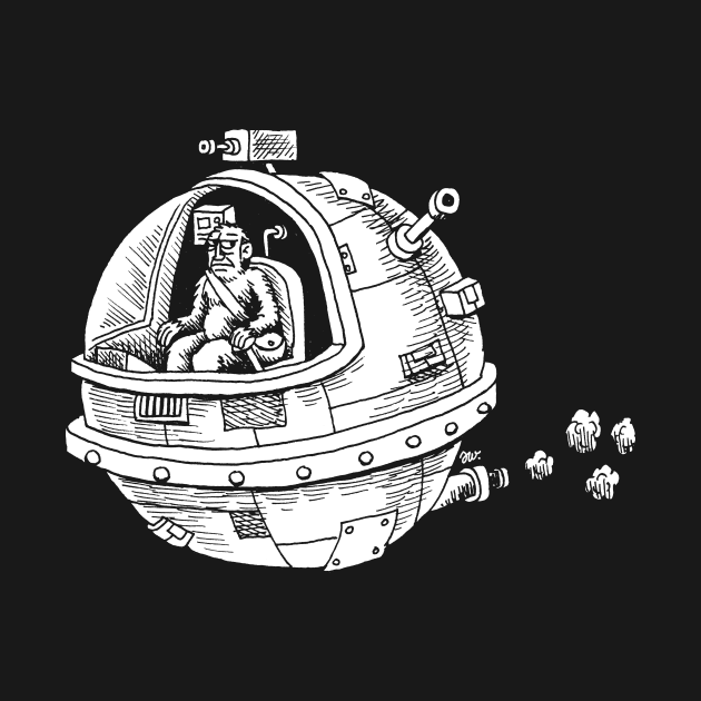 Space Yeti (white) by awcomix