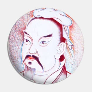 Sun Tzu Portrait | Sun Tzu Artwork | Line Art 3 Pin