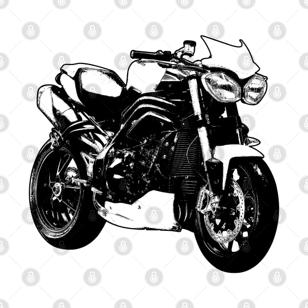 Triumph Street Triple Sketch Art by KAM Std