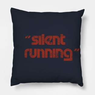 Silent Running Titles (stacked and aged) Pillow