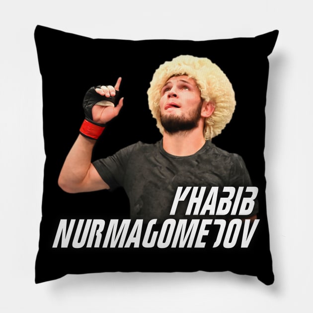 Khabib (The Eagle) Nurmagomedov - UFC 242 - 111201949 Pillow by Semenov