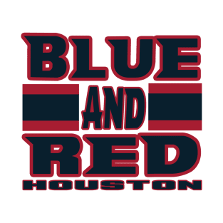 Houston LYFE Blue and Red True Football Colors! T-Shirt