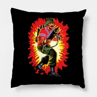 Bazooka GI Joe toy art card Pillow