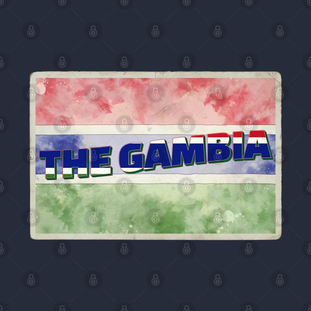 The Gambia vintage style retro souvenir by DesignerPropo