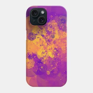 My happy bubbles pattern in orange and purple Phone Case