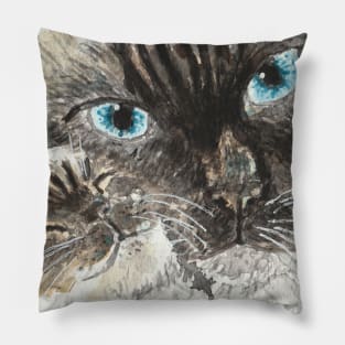 Mother and baby Siamese cat Pillow