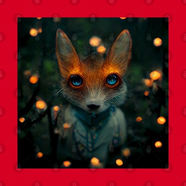 Foxy in fireflies by orange-teal