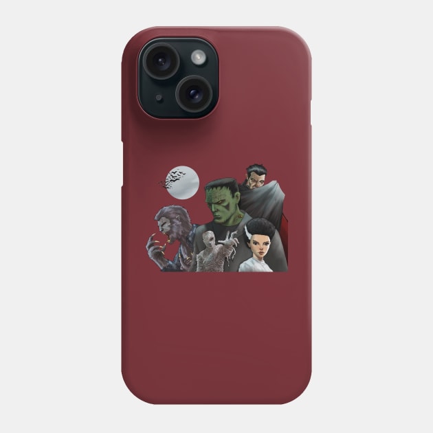 Universal Monsters Phone Case by CG Fan Art