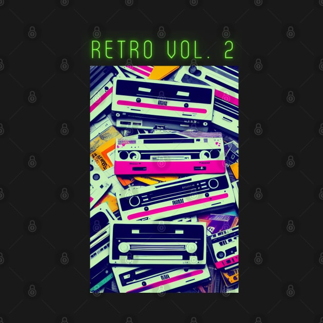 Retro 80s Music Cassette Style Vintage by Dippity Dow Five