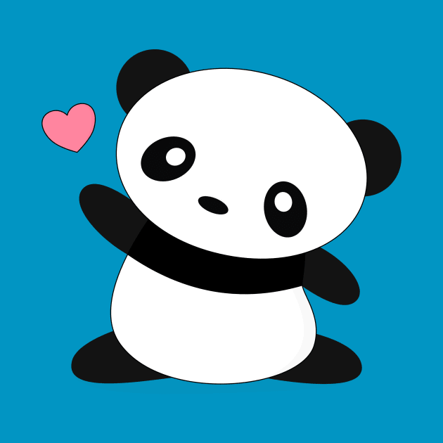 Kawaii Cute Panda Bear T-Shirt by happinessinatee