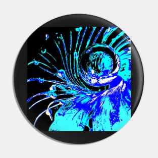 Swirls in Blue and Turquoise Pin