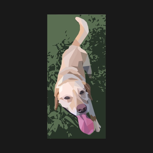 Cute Yellow Lab Geometric Dog by jrepkin