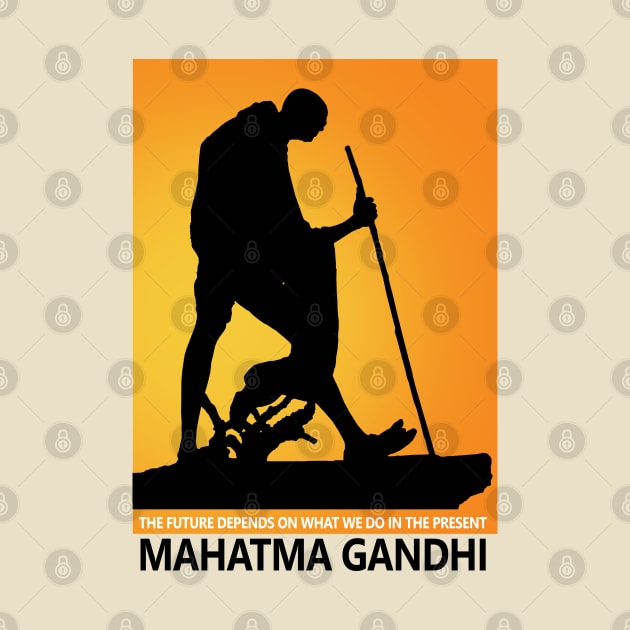 Mahatma Gandhi Father of the Nation by KewaleeTee