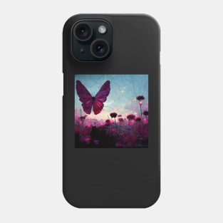 Purple Butterfly Painting Phone Case