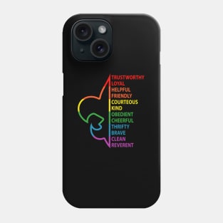 Scouting Law Scouting Camping Rainbow Colorful Phone Case