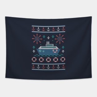 Nautical Ugly Sweater Tapestry