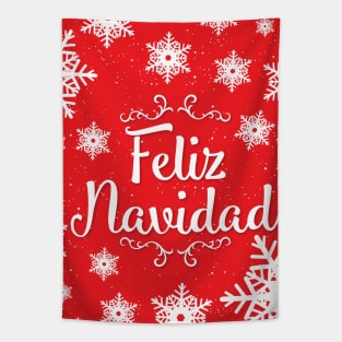 Feliz Navidad v2 Red Series Tapestry