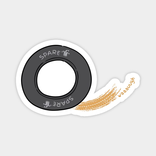 The Royal Spare Wheel Magnet by VineyardStudio