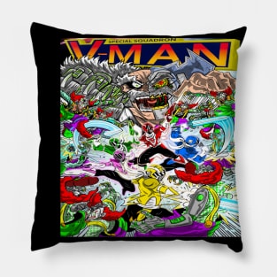 V-Man Vs Mockbots ! Pillow