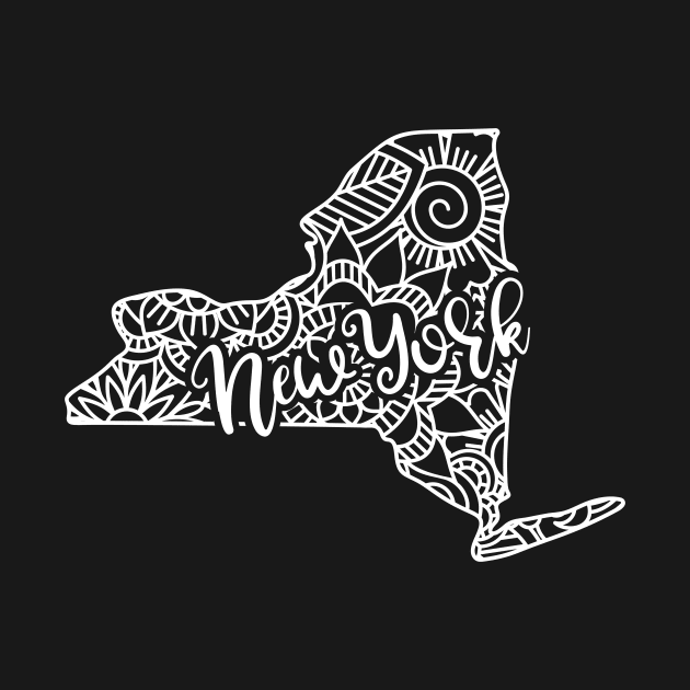 New York USA Mandala Art Gift by JKFDesigns
