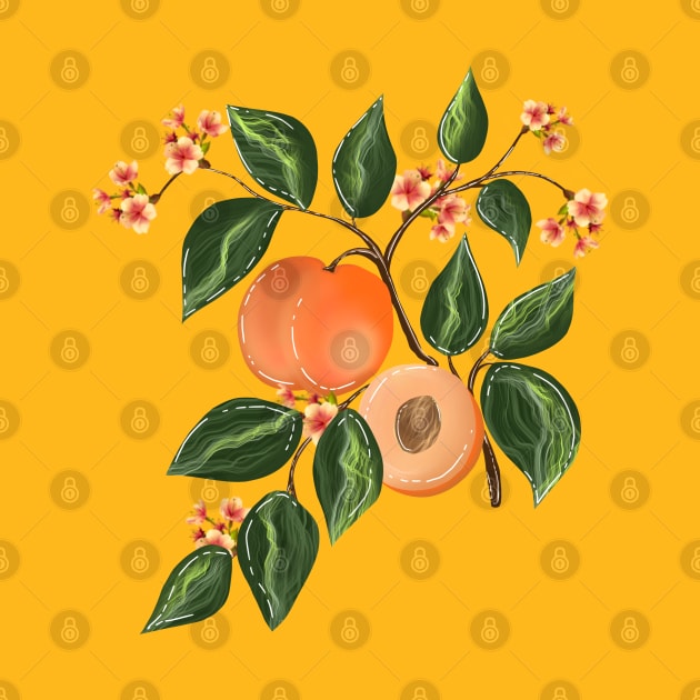 Peach pattern 1 by Miruna Mares