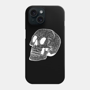 Skull Doodle (Black) Phone Case