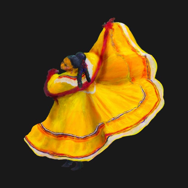 Baile Folklorico Vestido Amarillo by Florentino