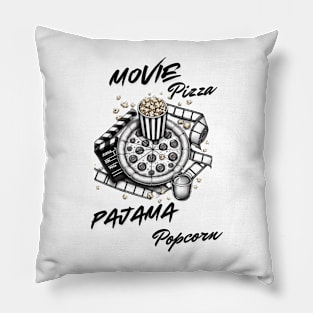 Gift Idea Women Girls Movie Pizza Pajama Popcorn Pillow