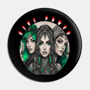 Girl power body art graduates Pin