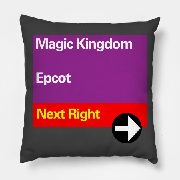 Purple Road Sign Pillow by Bt519