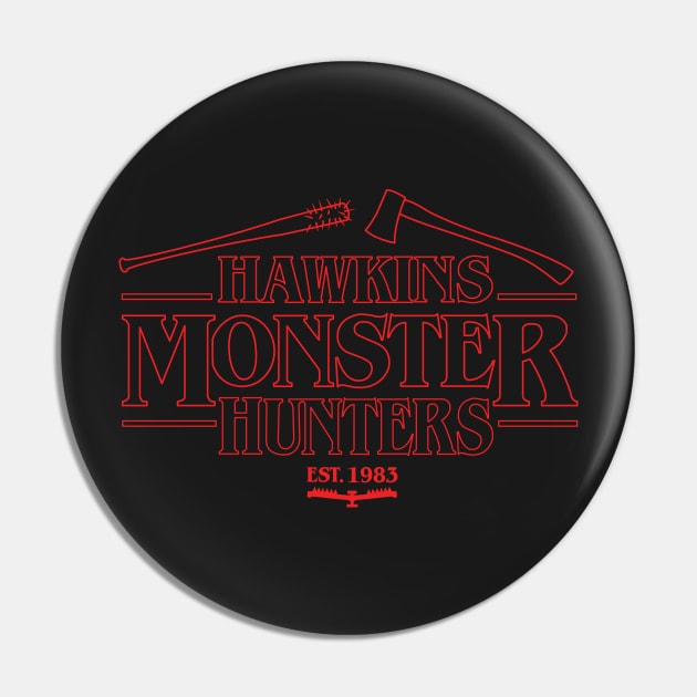 Hawkins Monster Hunters Pin by jayveezed