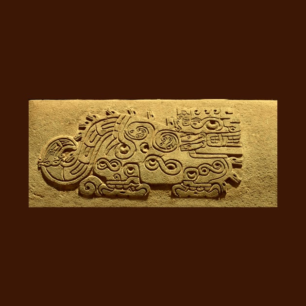 Inca sandstone dragon carving by stevepaint