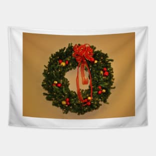 Holiday Wreath Tapestry