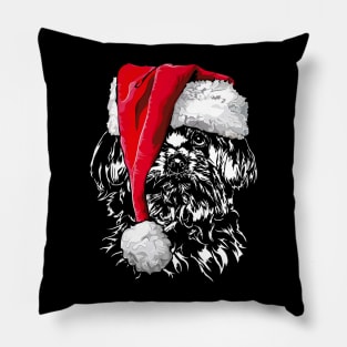 Funny Maltese Santa Christmas dog mom Pillow