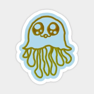 Golden Jellyfish Baby Magnet