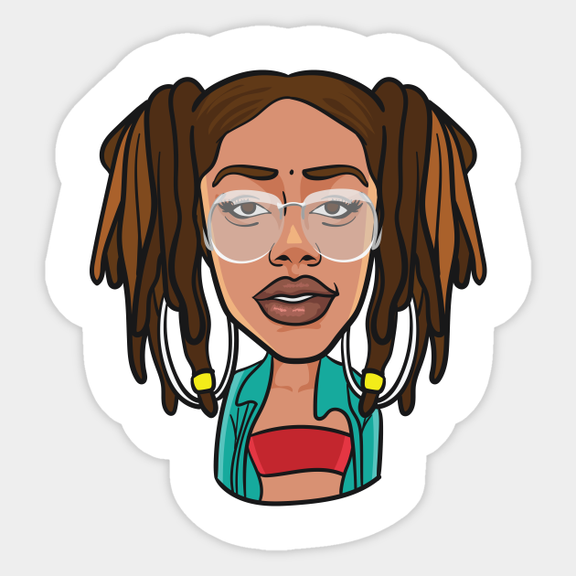 Sexy Crazy Cool Black Woman With Dreadlocks Black Women Art Sticker Teepublic Uk