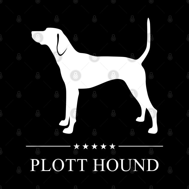 Plott Hound Dog White Silhouette by millersye