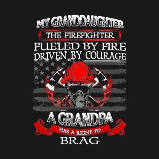 Proud Grandpa of a Firefighter Granddaughter Apparel T-Shirt