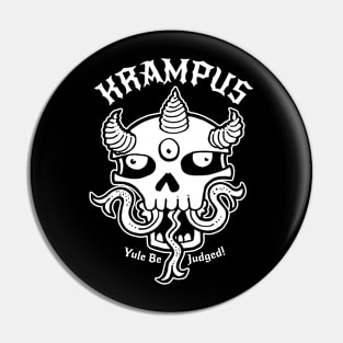 Krampus ~ Yule Judge ~ WHITE INK Pin